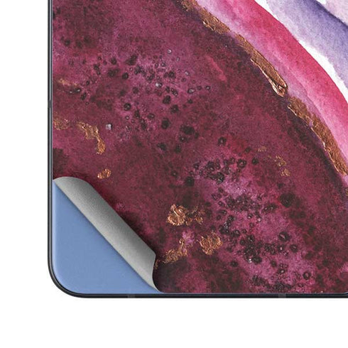 Plum Watercolor Geode Galaxy Z Fold5 5G Skin